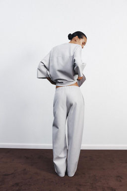 INTERLOCK COCOON TROUSERS - Zara фото 12