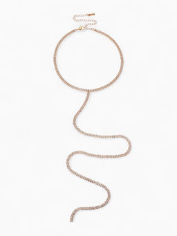 Чокер Лёд притягательный, цвет белый в золоте, 54.5 см