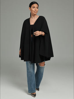 Миледи кардиган-пончо (черный)