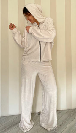 Костюм ПРЕМИУМ  велюр, молочный - Knitka wear фото 4