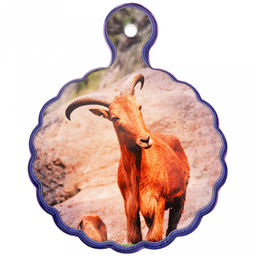 Подставка под горячее (панно) Ферма 15х19см h1см, керамика, фотопечать с глазурью, подложка пробковое дерево, фигурный край, в упаковке (Китай)