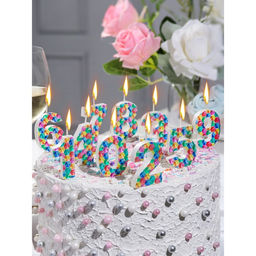 Свеча в торт на шпажке Калейдоскоп, цифра 7, 7 см - Simaland фото 5