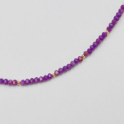 Чокер из камня Фосфосидерит с перламутровой подвеской - Радуга самоцветов фото 3