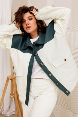 Бомбер BegiModa 2018 молочный  фото 6