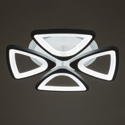 Люстра ЭкономСвет 50330/4, LED, ПДУ, 4×24 Вт, 41×41×8 см, белый