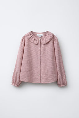 DOUBLE PETER PAN COLLAR CHECK SHIRT BENSIMON ® X ZARA