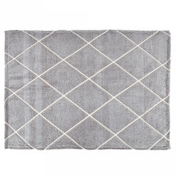 Подстилка-плед для животных 50х70см Ромбы серый, велсофт Bamboo набивной, полиэстер 100%, плотность 260г/м2, упаковка Пакет ПП 35х45см, т.м. Pet toys  фото 2