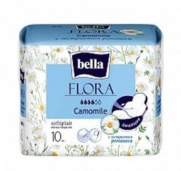 BELLA прокладки гигиен. FLORA (10шт) Camomile с экстрактом ромашки