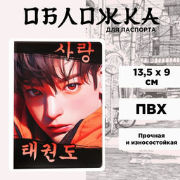 Обложка для паспорта Парень, аниме, ПВХ