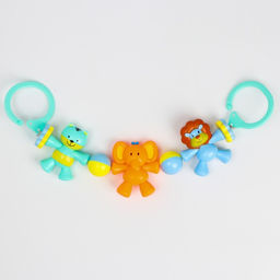 Растяжка на коляску/кроватку Котик, Слоник, Львенок, 3 игрушки, цвет МИКС, Крошка Я