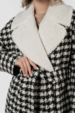 02-3166 Пальто женское утепленное (пояс) - El podio фото 14