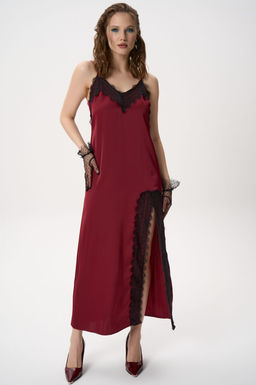 Платье  сорочка (бордовый)