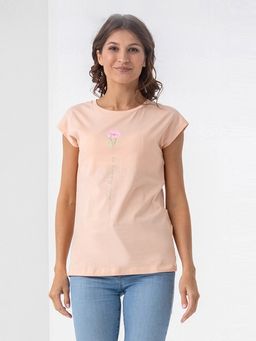 CRB wear/FSSW 60167-47 Футболка женская,персиковый/Ex.Cherubino