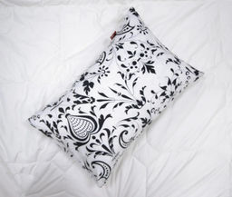 Чехол для подушки 40х60 черно-белый, СНС-4060/черно-белый