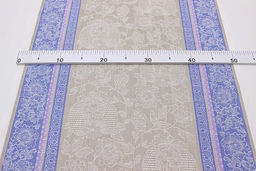 Холст полотенечный жаккард Летний цв.синий/сиреневый, ш.0.5м, лен-30%, хлопок-70%, 210гр/кв.м - Купава фото 3