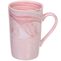 Кружка керамическая 400мл в наборе 2шт "Мрамор", высокая