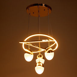 Светильник «Лансед» LED 150 Вт 3000-6000К золото 40×40×100 см