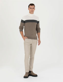 Vizon Melanj Slim Fit Bal_k__ Yaka Triko Kazak - Pierre cardin фото 4