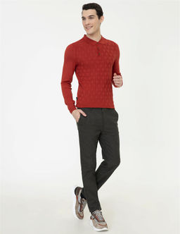 Kiremit Slim Fit D__meli Polo Yaka Triko Kazak - Pierre cardin фото 5
