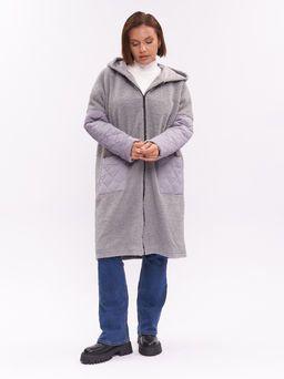 Пальто комбинированное из букле ZPL10533ROL23 - Артесса фото 8