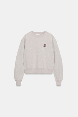 SWEATSHIRT WITH LABEL DETAIL ON THE FRONT - Zara фото 4