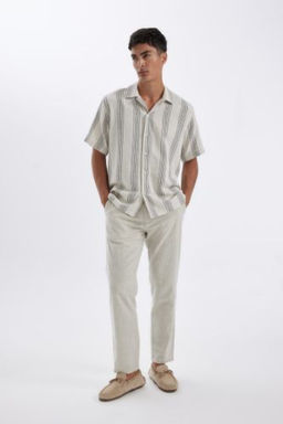 Jogger Pantolon Slim Fit Dar Kesim Duz Paca Pamuklu Cepli