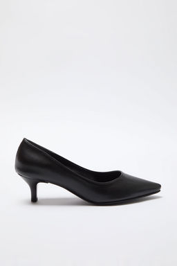 Trendyol Shoes Siyah Sivri Burun Kad?n Klasik Kitten Topuklu Ayakkab? TAKAW25TO00022 - Trendyolmilla фото 3