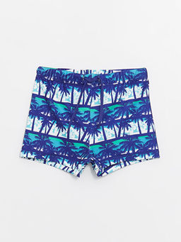 Beli Lastikli Bask?l? Erkek ?ocuk Boxer Mayo