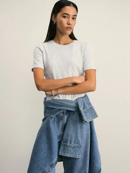 Базовая футболка в рубчик / Zarina