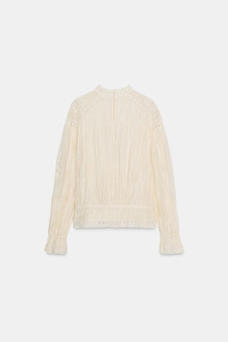ZW COLLECTION ROMANTIC EMBROIDERED BLOUSE - Zara фото 8