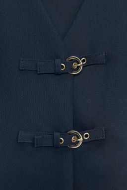 CREPE TOP WITH BUCKLES - Zara фото 8