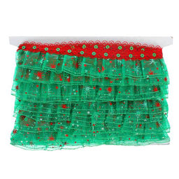 Тесьма зелено красная 4 см намотка 10 метров