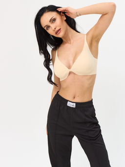 Топ-бюстье бюстгальтер бесшовный Vanessa for me S013 нейлон, эластан бежевый размеры S, M, L, XL