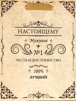 Цена за 2 шт. Пакет подарочный вертикальный Настоящему мужчине, 18?23?10 см - UPAK LAND фото 3
