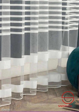 Тюль прозрачная в полоску