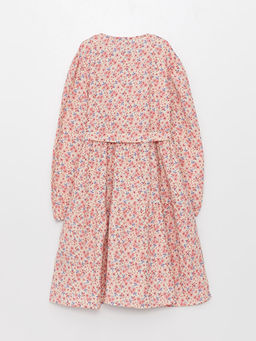 Bisiklet Yaka Desenli Uzun Kollu K?z ?ocuk Elbise - Waikiki фото 2