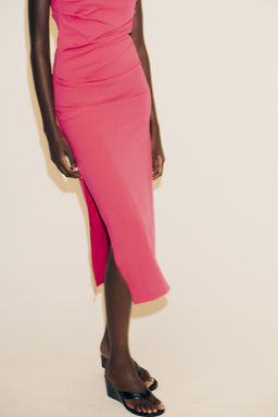 PLEATED MIDI DRESS - Zara фото 3