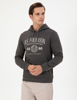 Мужской свитшот антрацитового цвета Неожиданная скидка в корзине - U.s. polo assn фото 3