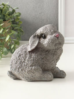 Копилка для денег Серый зайка, гипс, 15 см