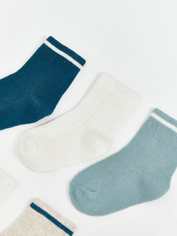 ?izgili Erkek Bebek Soket ?orap 5li