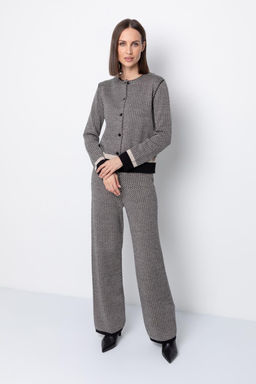 ЕВ 433/ш/черный,слоновая кость брюки жен