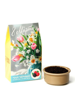 Чай подарочный 8 Марта: букет цветов, вкус: лесные ягоды, 20 г - Фабрика счастья фото 3
