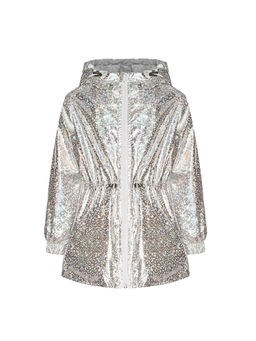 Ветровка для девочки серебро