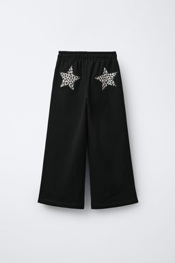 WIDE-LEG PLUSH TROUSERS WITH STARS - Zara фото 10