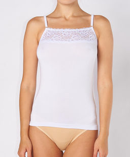 Майки женские Cherry Girl 820 модал, эластан белый размеры M, L, XL