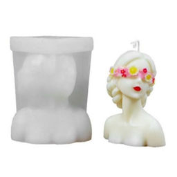 Молд силиконовый Девушка с цветами на глазах 10?8?6 см