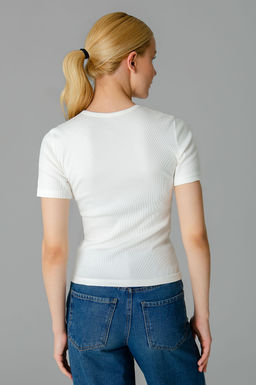 Арт.3203/6 Футболка женская 42-48 (4 шт) Цвет:молочный - Калинка фото 12