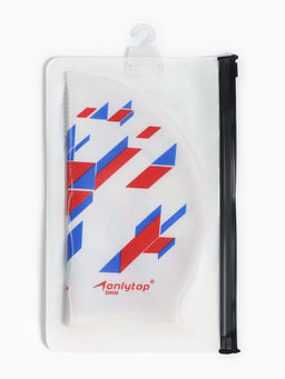 Шапочка для плавания взрослая ONLYTOP «Триколор», силиконовая, обхват 54-60 см