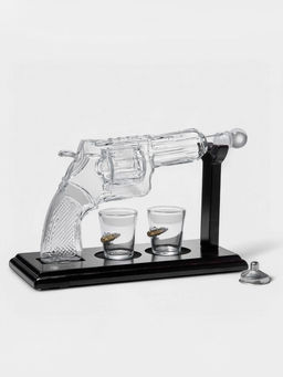 Мини-Бар «Револьвер», 250 мл, 2 стопки, на подставке, стекло, дерево