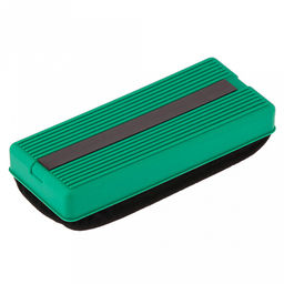 Губка-стиратель магнитная для маркерных досок 15х6,5х3,7см, пластик/фетр/магнит, цвета в ассортименте: черный; красный; зеленый, в п/эт пакете (Китай)